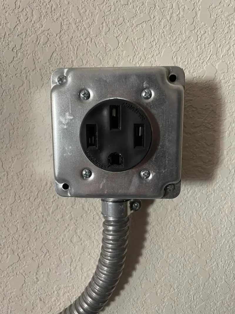 NEMA 14-50 outlet installed for Smart Home Electrical in Yoakum